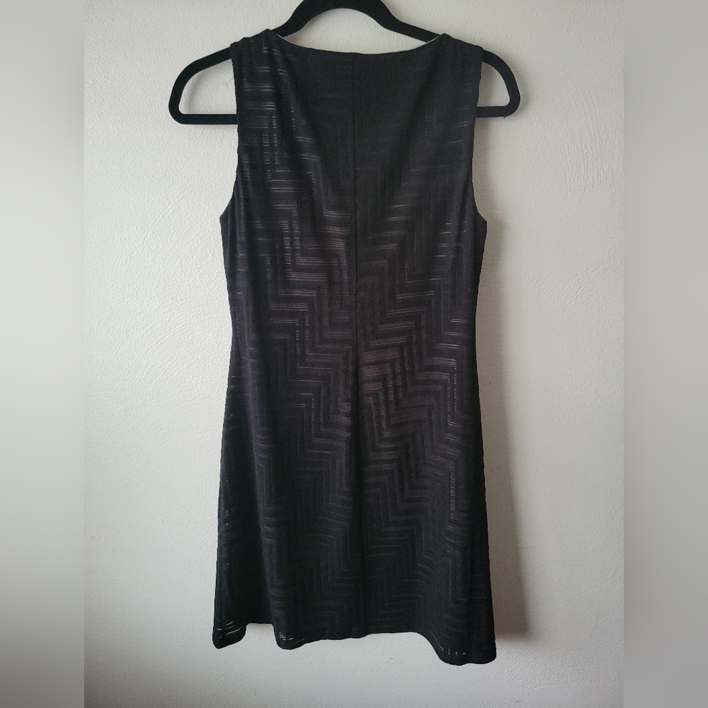American Living Black Chevron Knit Dress. Size M - Picture 5 of 6